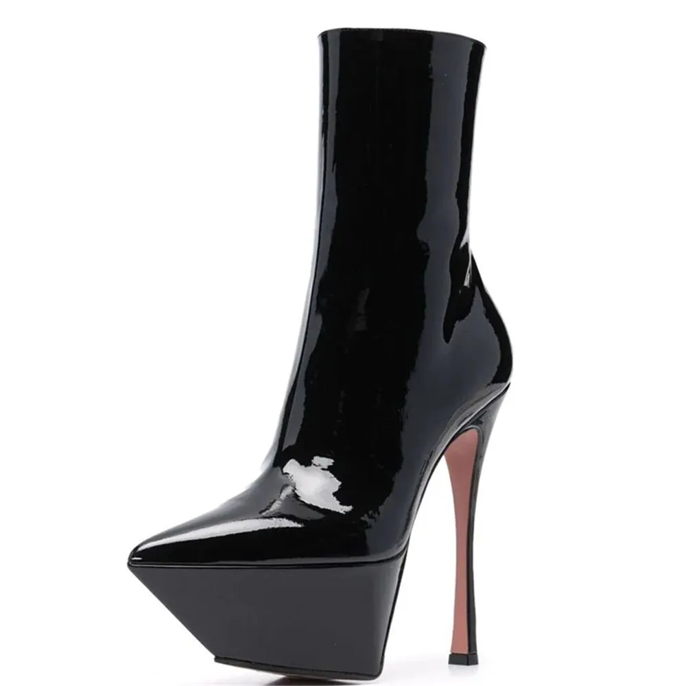Ladies Sexy Nightclub Super High Heel Platform Heels Boots