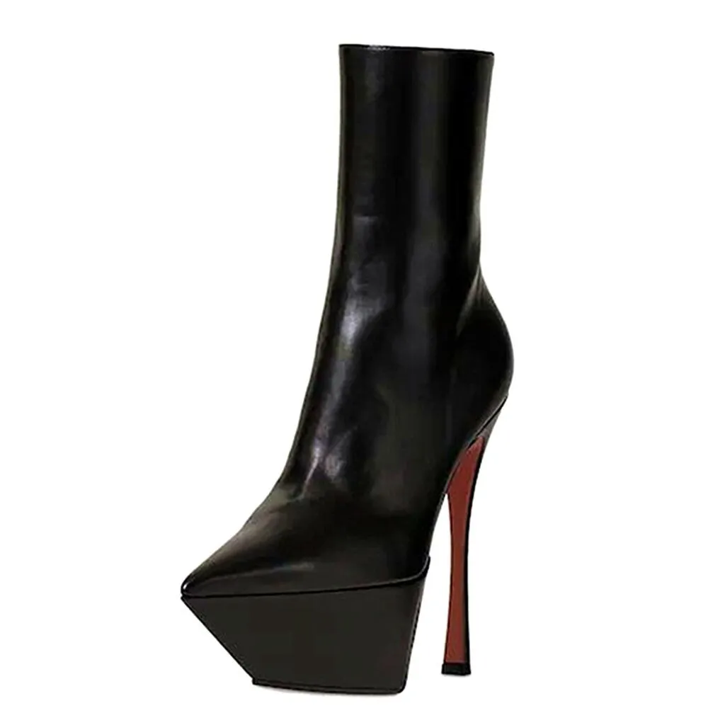Ladies Sexy Nightclub Super High Heel Platform Heels Boots