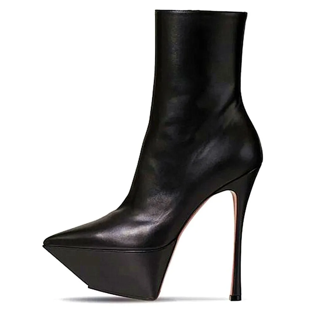 Ladies Sexy Nightclub Super High Heel Platform Heels Boots
