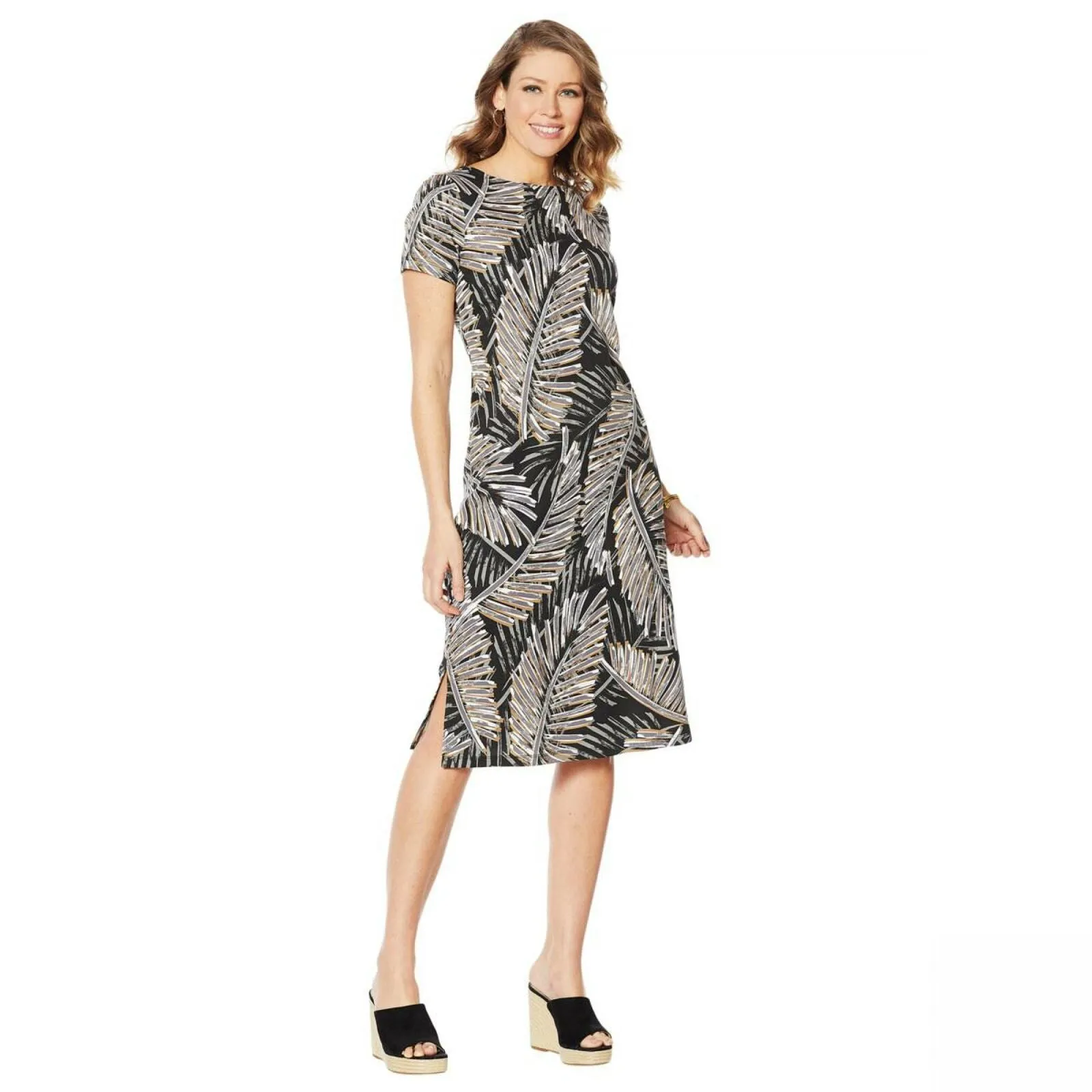 Lemon Way Women's Perfect Pima Short Sleeve T-Shirt Dress