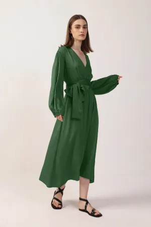 Long Sleeve Satin TENCEL™ Rachel Dress | Multiple Colours