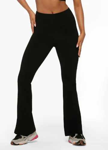 Lorna Jane Lotus Flared Full Length Leggings - Black