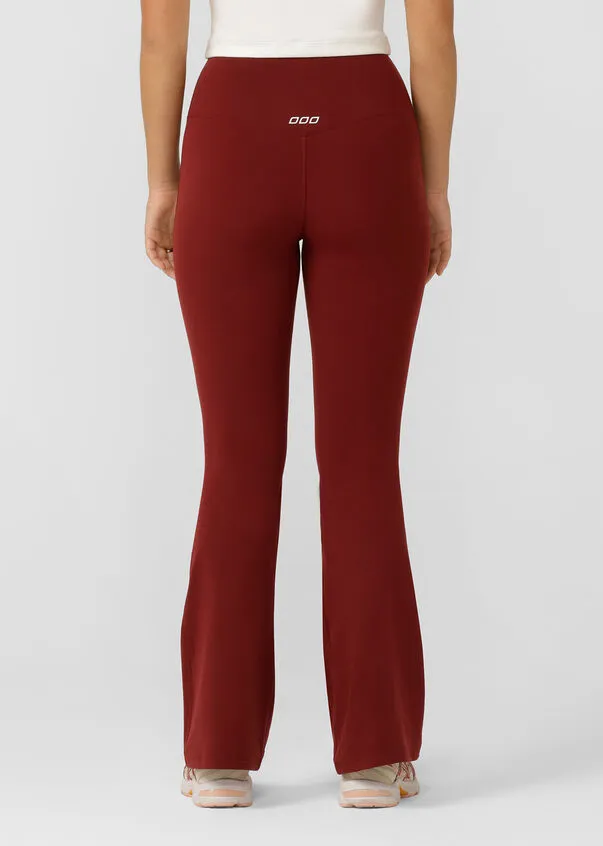Lorna Jane Lotus Flared Full Length Leggings - Sepia