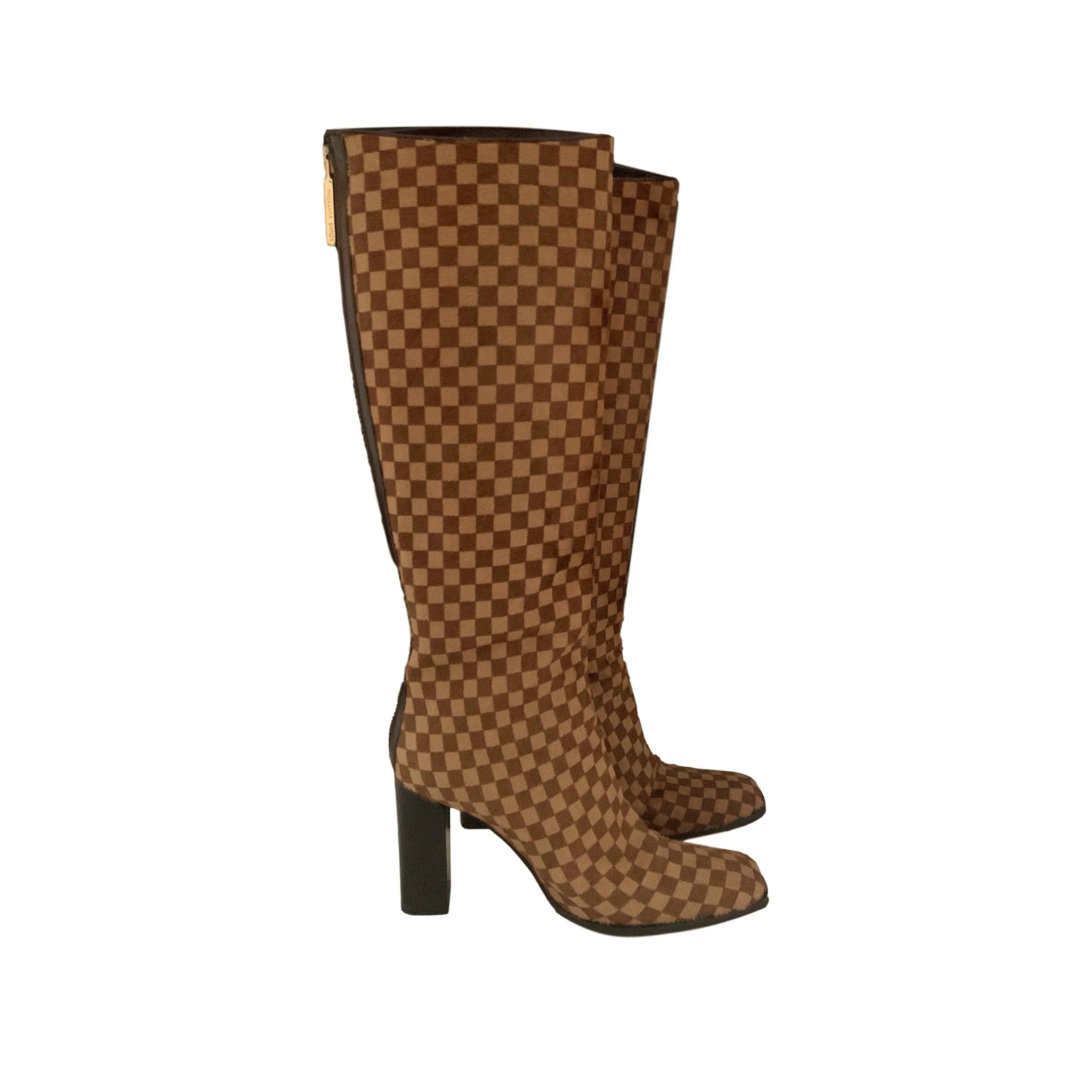 Louis Vuitton Damier Calf Hair Boots