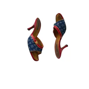 Louis Vuitton Denim Logo Heels