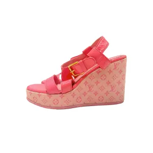 Louis Vuitton Pink Monogram Wedges