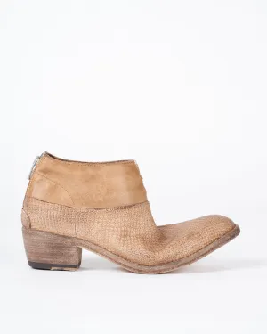 low ankle boot  - cigar leather