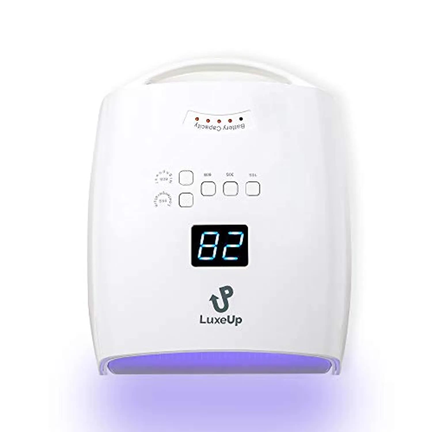 LuxeUp 65W Rechargeable Cordless UV Nail Lamp – Wireless Professional LED Gel Polish Nail Light Dryer with Motion Detector Technology