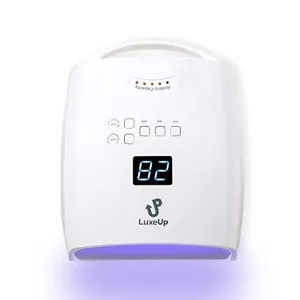 LuxeUp 65W Rechargeable Cordless UV Nail Lamp – Wireless Professional LED Gel Polish Nail Light Dryer with Motion Detector Technology