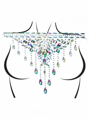 Masquerade Choker Stick-On Jewels - Clear
