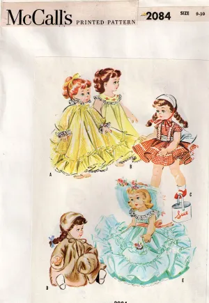 McCall's 2084 Retro Baby Walker Dolls Clothing 9 - 10 Inch Dolls Clothes 1950s Vintage Sewing Pattern