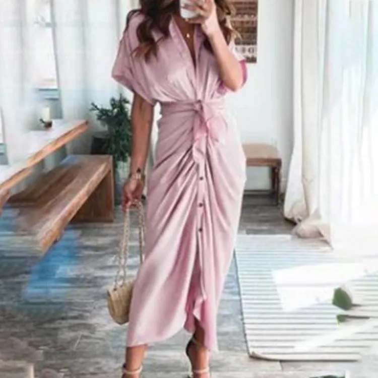 MOMENTLOVER New autumn new 2025 women's clothing temperament fashion printing long dress shirt dress