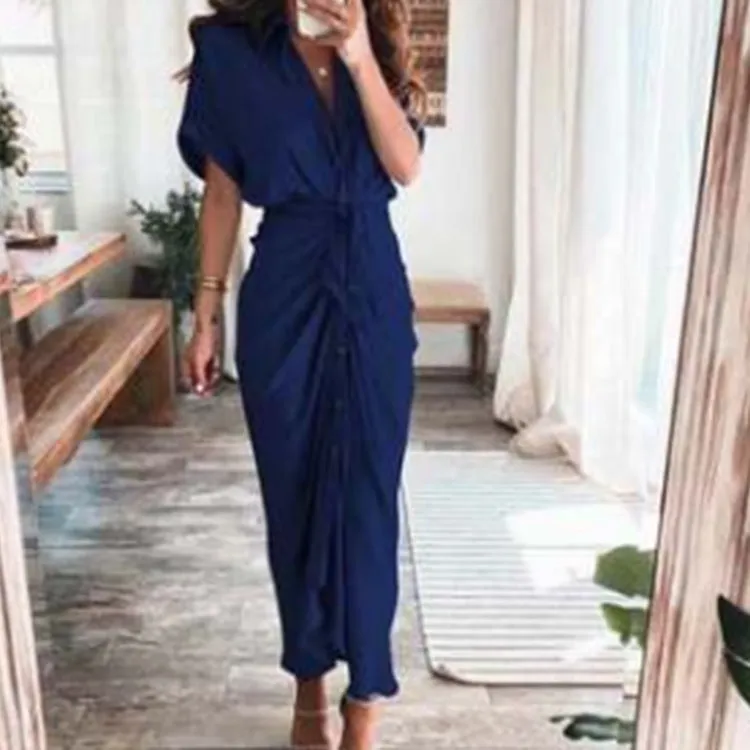 MOMENTLOVER New autumn new 2025 women's clothing temperament fashion printing long dress shirt dress