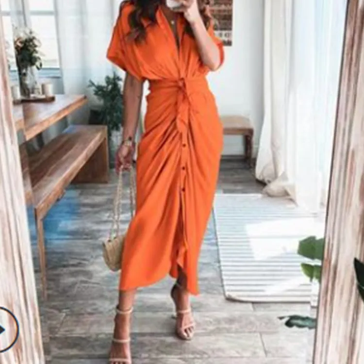 MOMENTLOVER New autumn new 2025 women's clothing temperament fashion printing long dress shirt dress