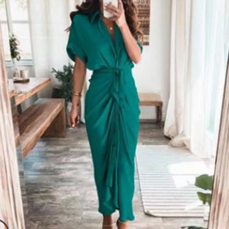 MOMENTLOVER New autumn new 2025 women's clothing temperament fashion printing long dress shirt dress
