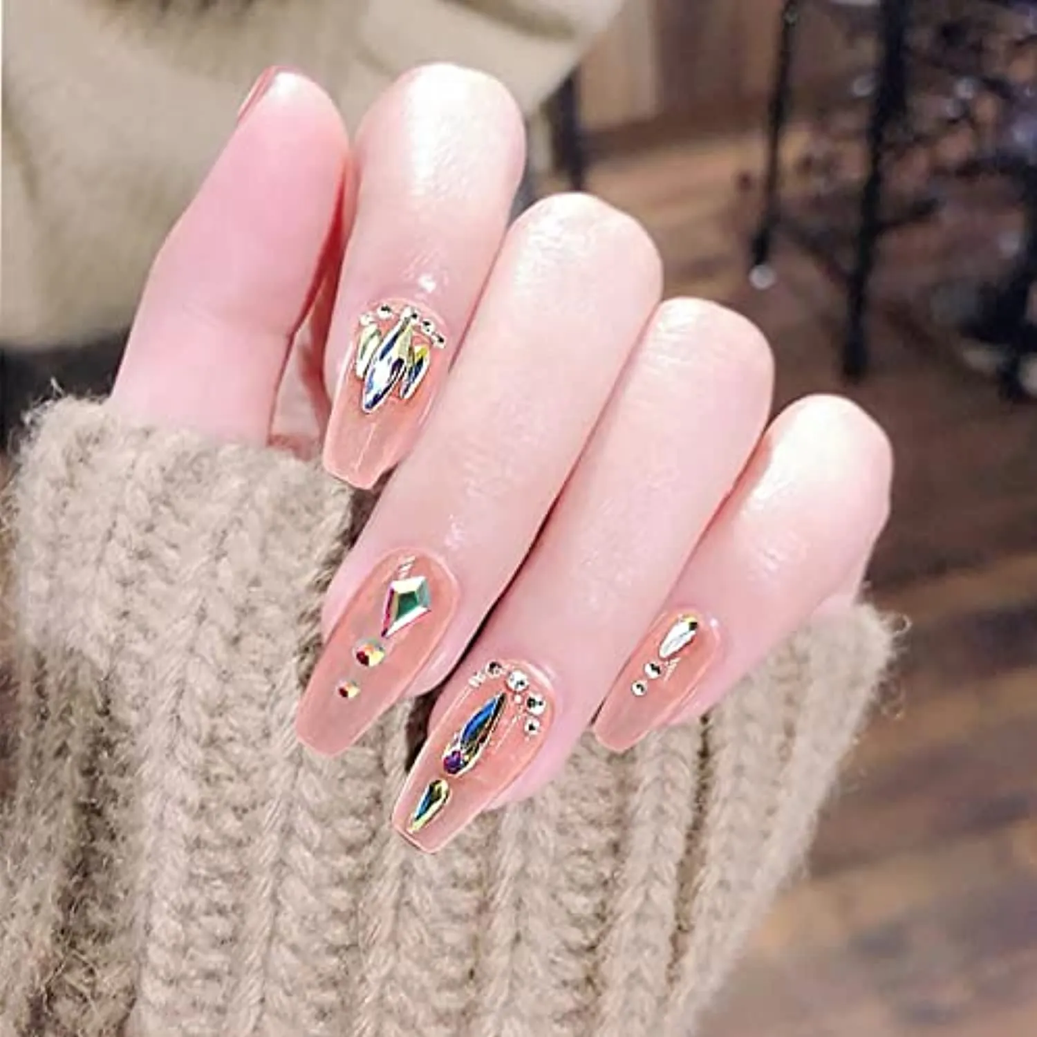 MRTREUP Nail Rhinestones Kit，3830PCS Multi-Shape 3D Glass Crystal AB Rhinestones Flat Back Nail Jewels with Professional Drill Pen for Nail Art DIY Crafts Phones Clothes Jewelry Bag Decoration