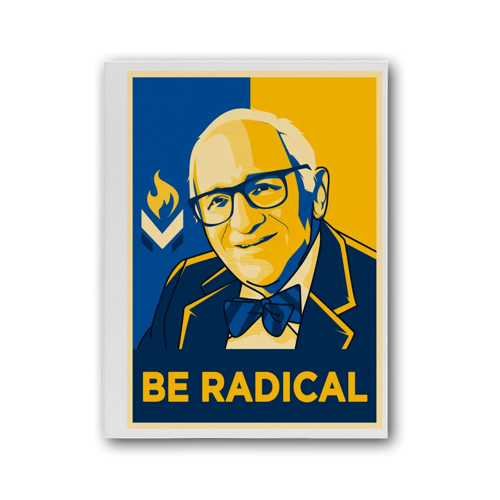 Murray Rothbard Be Radical Premium Stretched Canvas