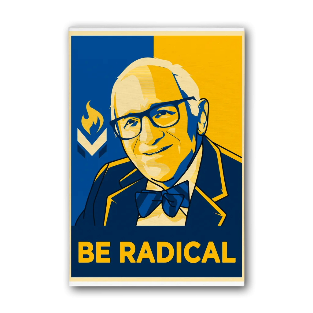 Murray Rothbard Be Radical Premium Stretched Canvas