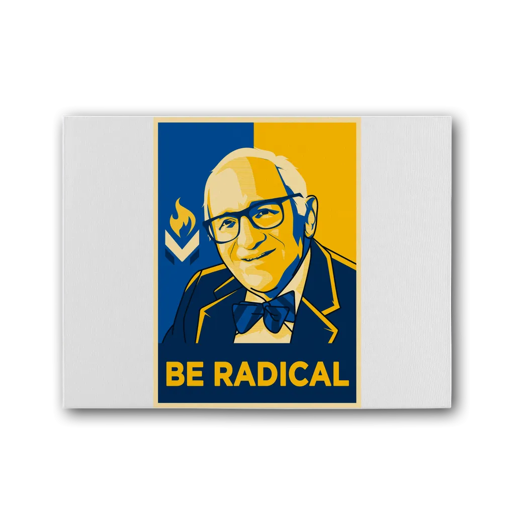 Murray Rothbard Be Radical Premium Stretched Canvas
