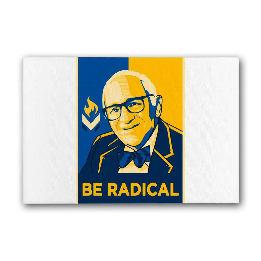 Murray Rothbard Be Radical Premium Stretched Canvas