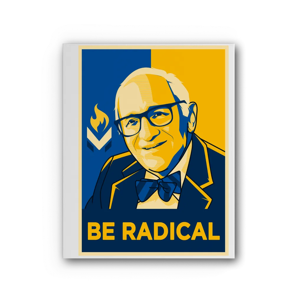 Murray Rothbard Be Radical Premium Stretched Canvas