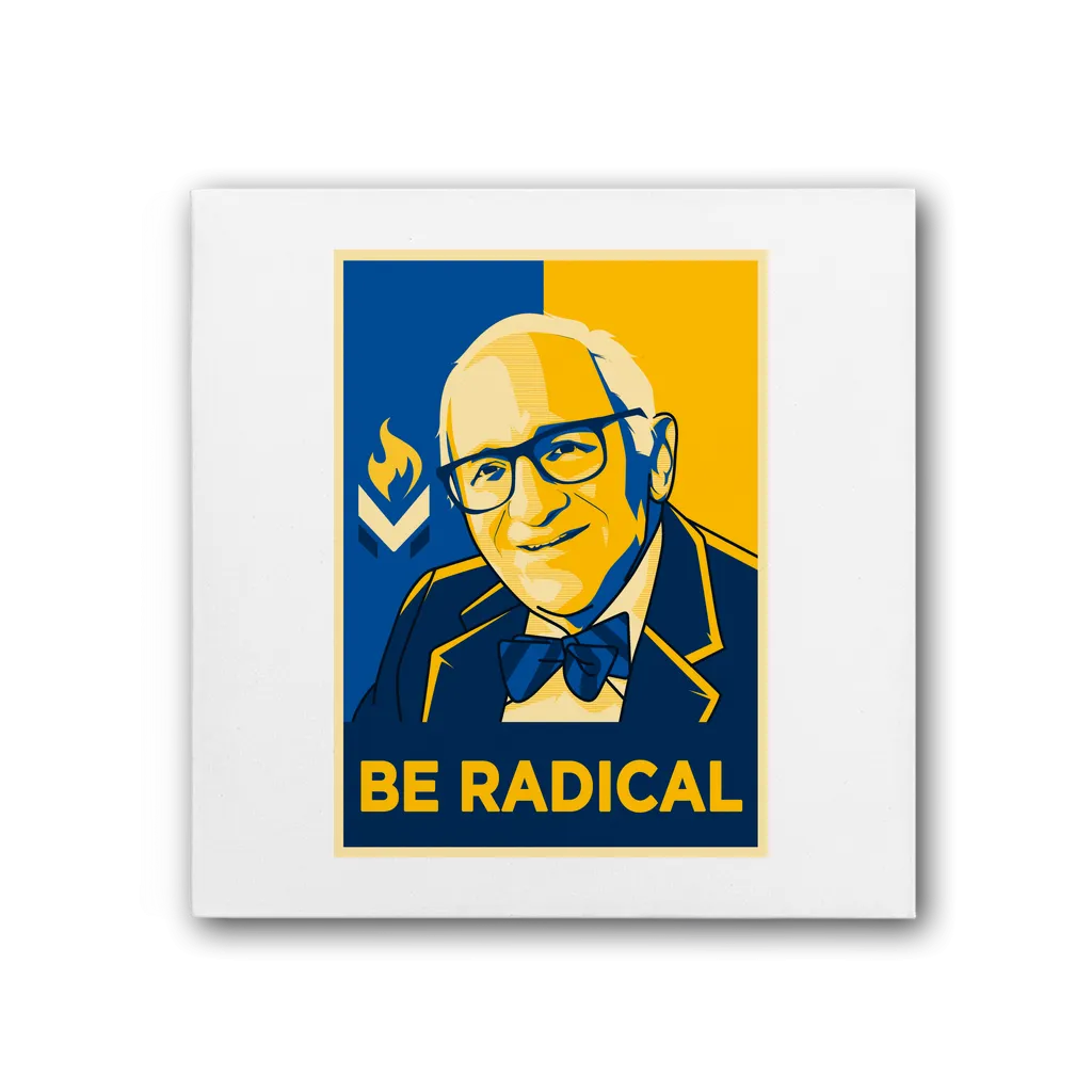 Murray Rothbard Be Radical Premium Stretched Canvas