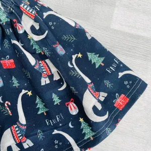 Navy Dinosaurs Circle Skirt