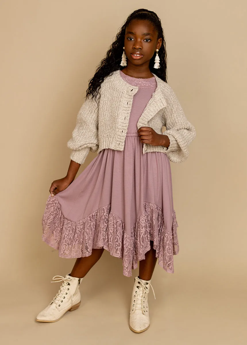 Nemia Dress in Dusty Mauve