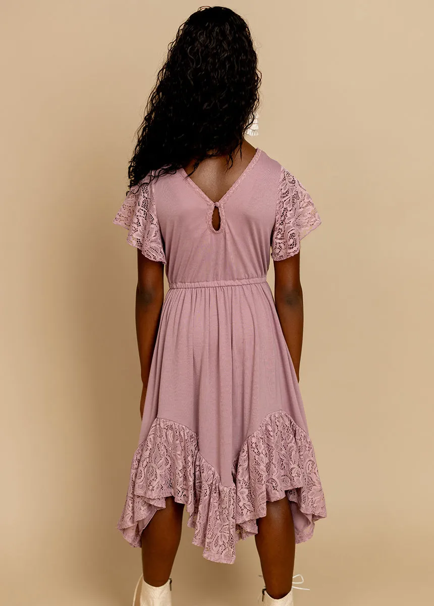 Nemia Dress in Dusty Mauve