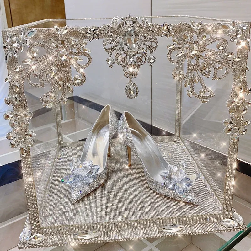 New Rhinestone High Heels Cinderella Shoes