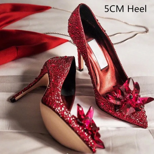New Rhinestone High Heels Cinderella Shoes