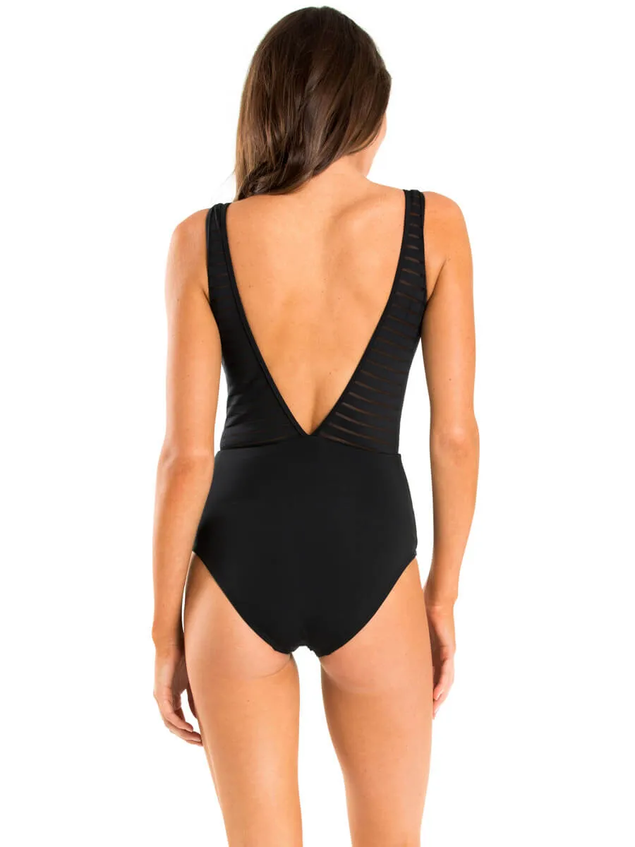 One Piece High Neck Black