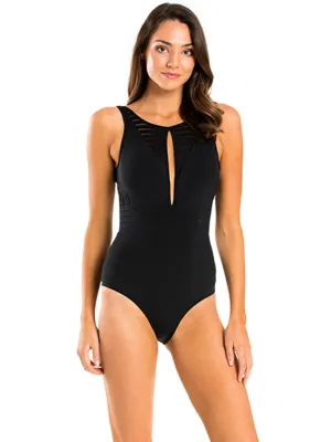 One Piece High Neck Black
