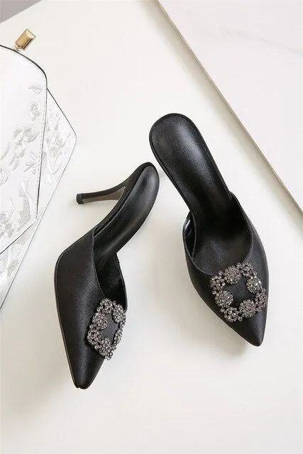 Outwear High Heel Slides Woman
