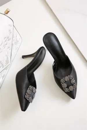 Outwear High Heel Slides Woman