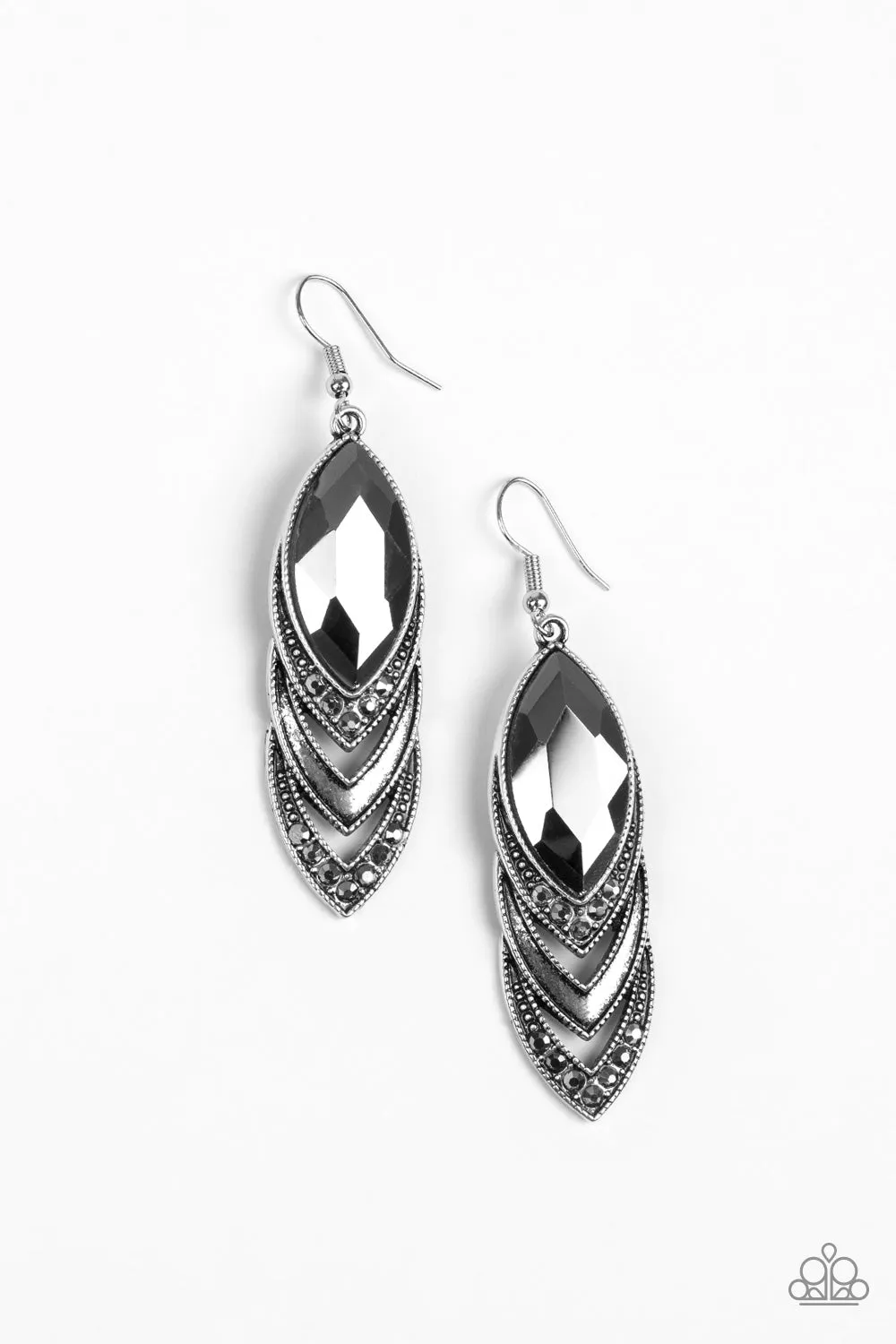 Paparazzi - High-End Highness - Silver Earrings