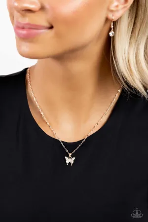 Paparazzi High-Flying Hangout - Rose Gold Necklace