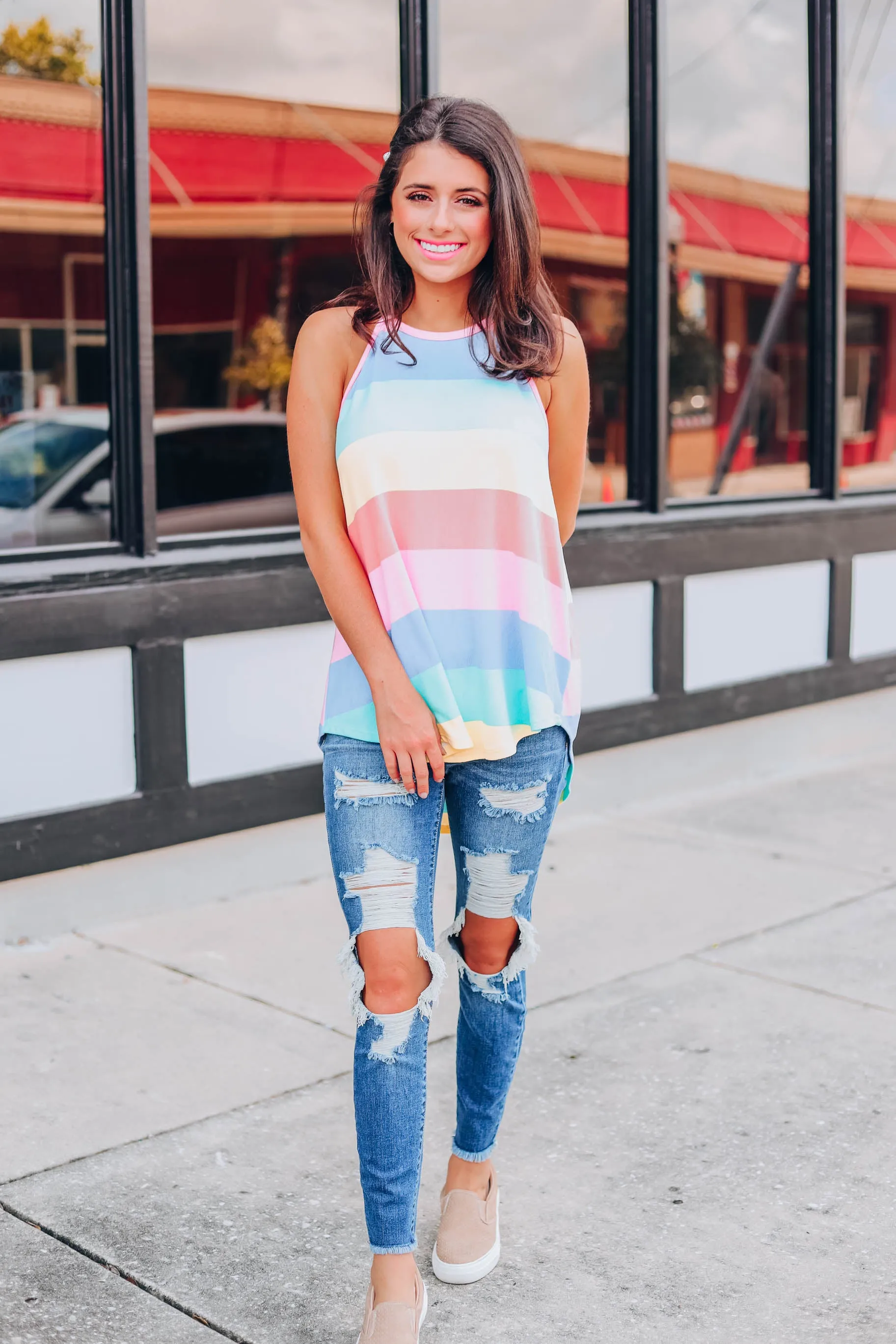 Pastel Passion Striped Top