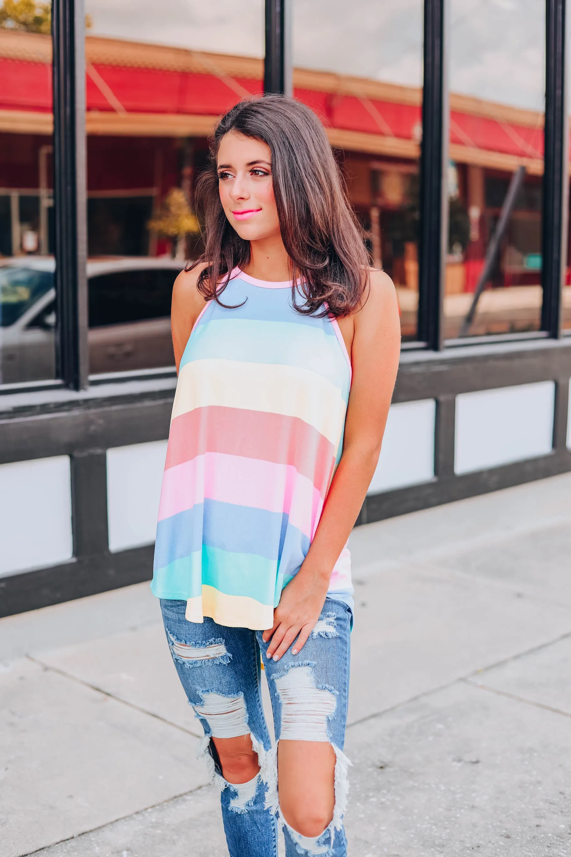 Pastel Passion Striped Top
