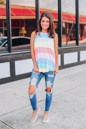Pastel Passion Striped Top