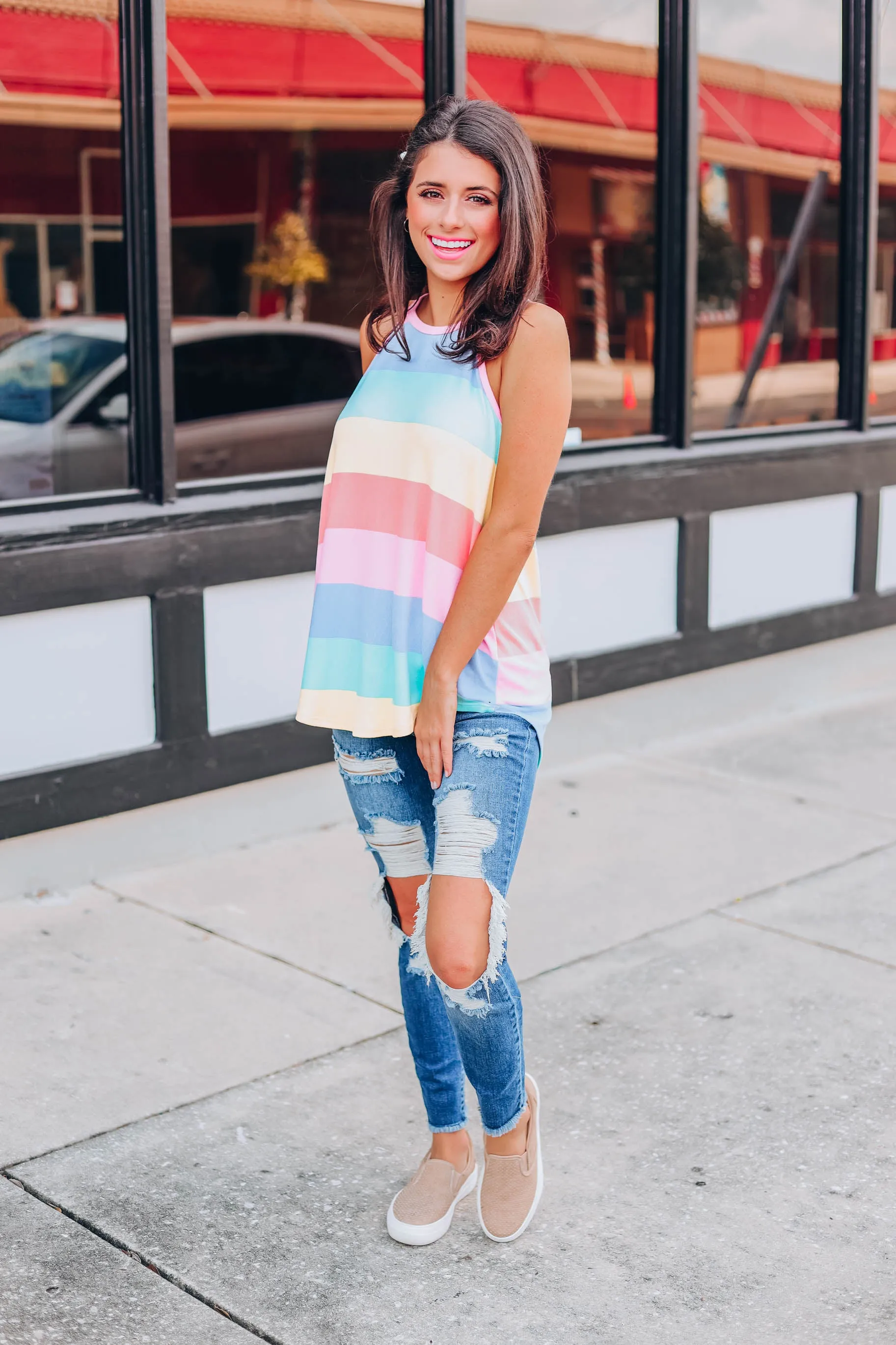 Pastel Passion Striped Top