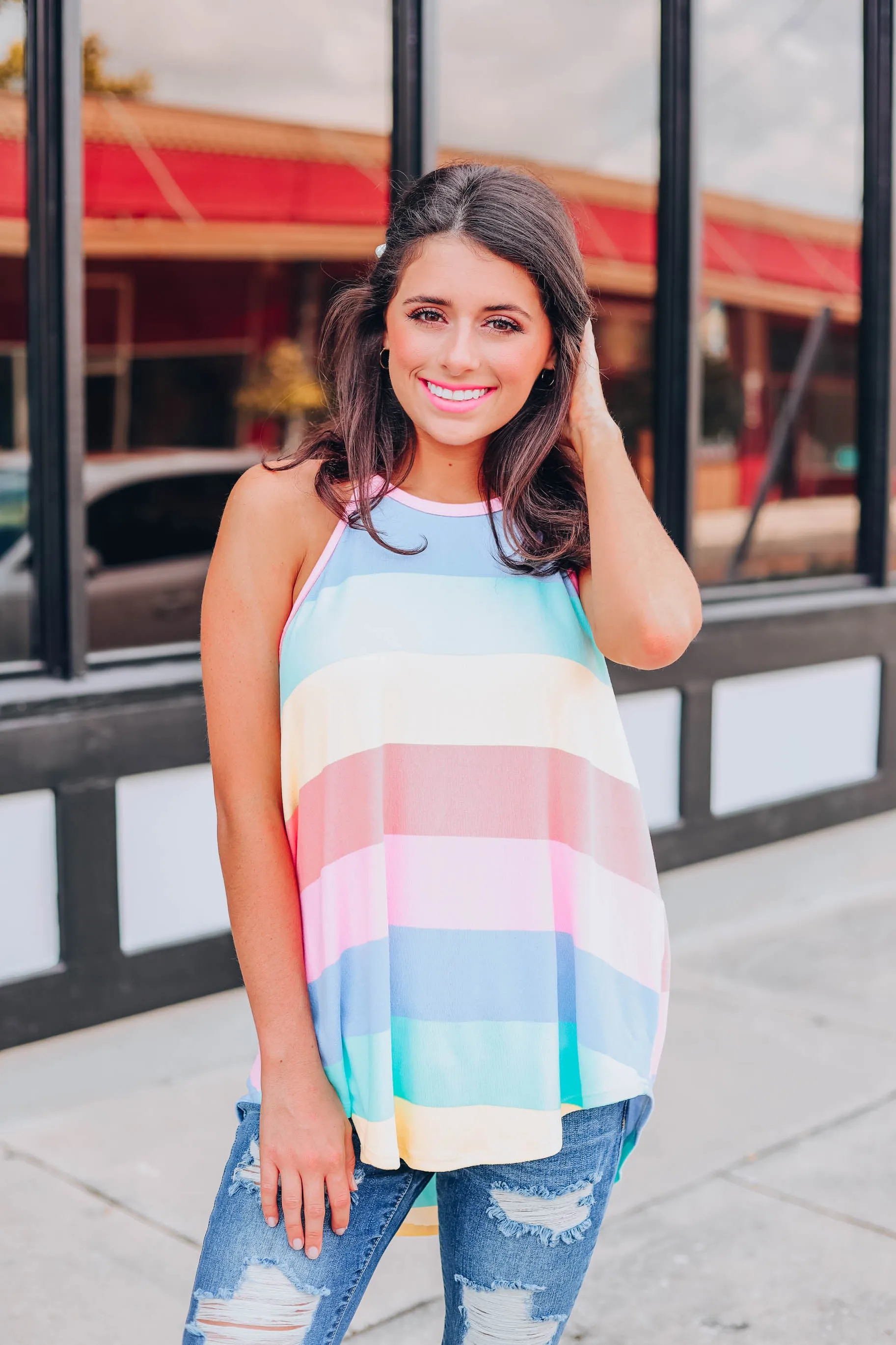 Pastel Passion Striped Top