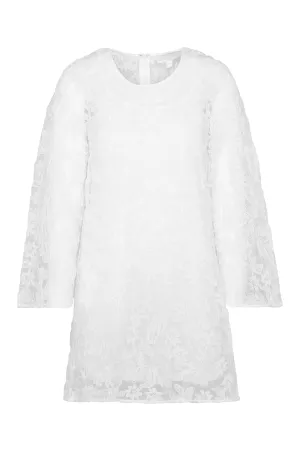 Peach Mini Dress White