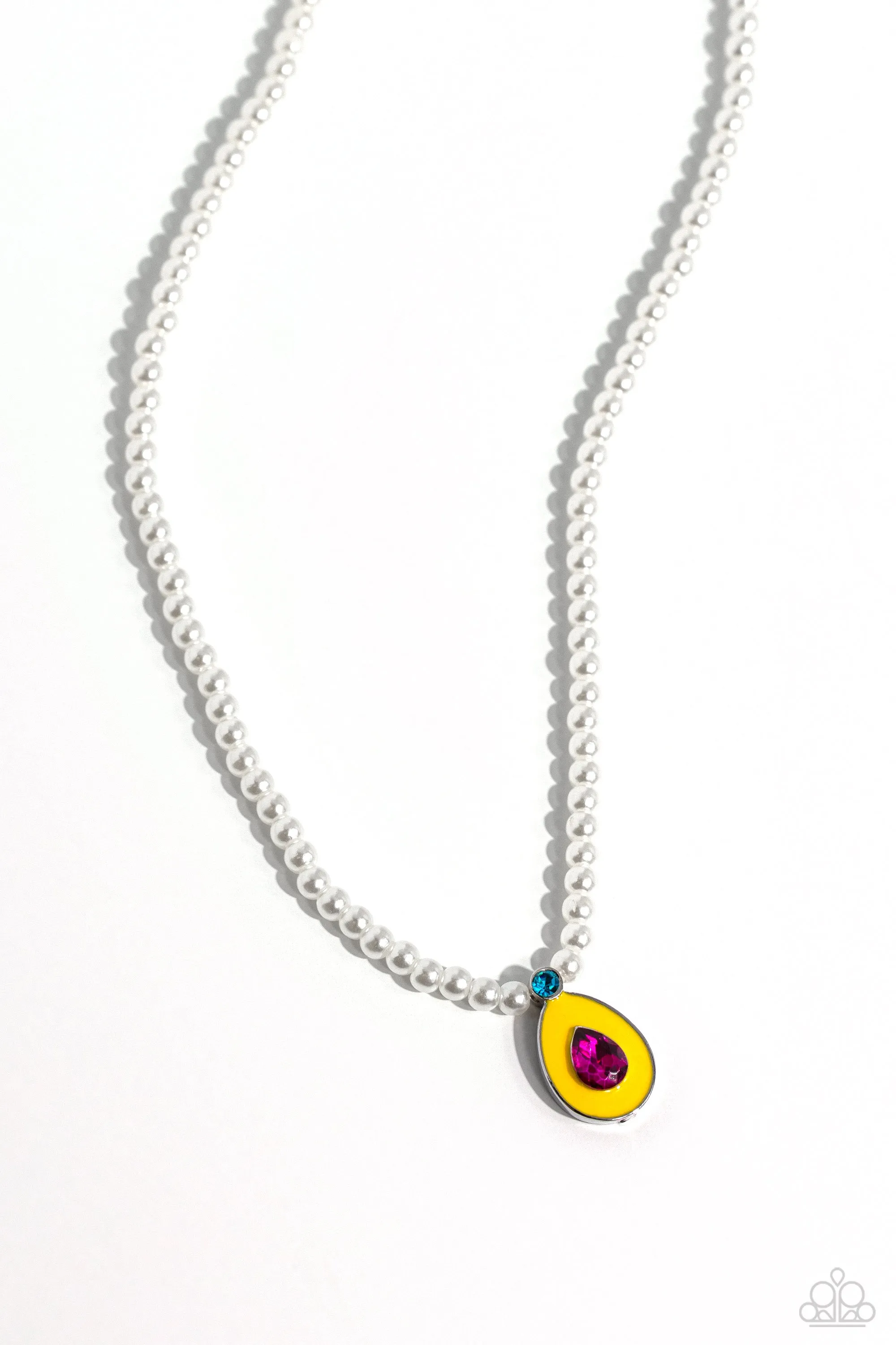 PEARL-demonium - Yellow Necklace - Paparazzi Accessories