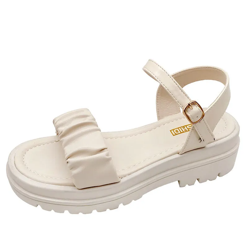 Platform Flat-bottomed French Roman Shoes