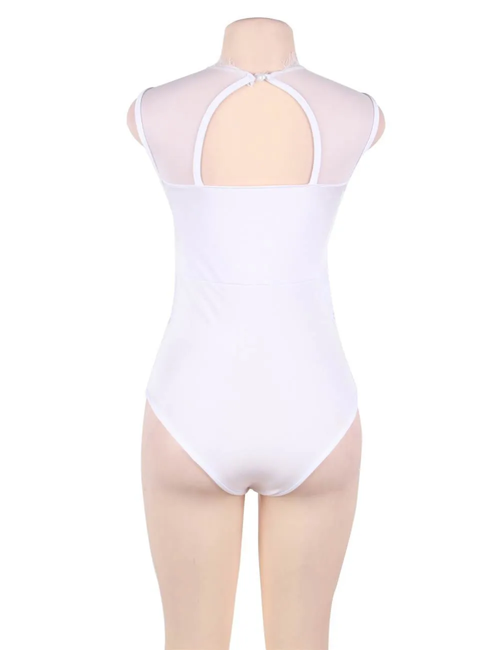 Plus Size Floral Embroidery Lace Sexy Teddy