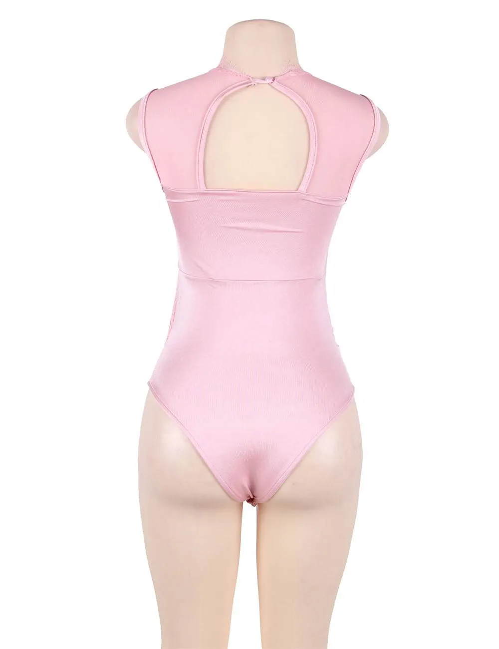 Plus Size Floral Embroidery Lace Sexy Teddy