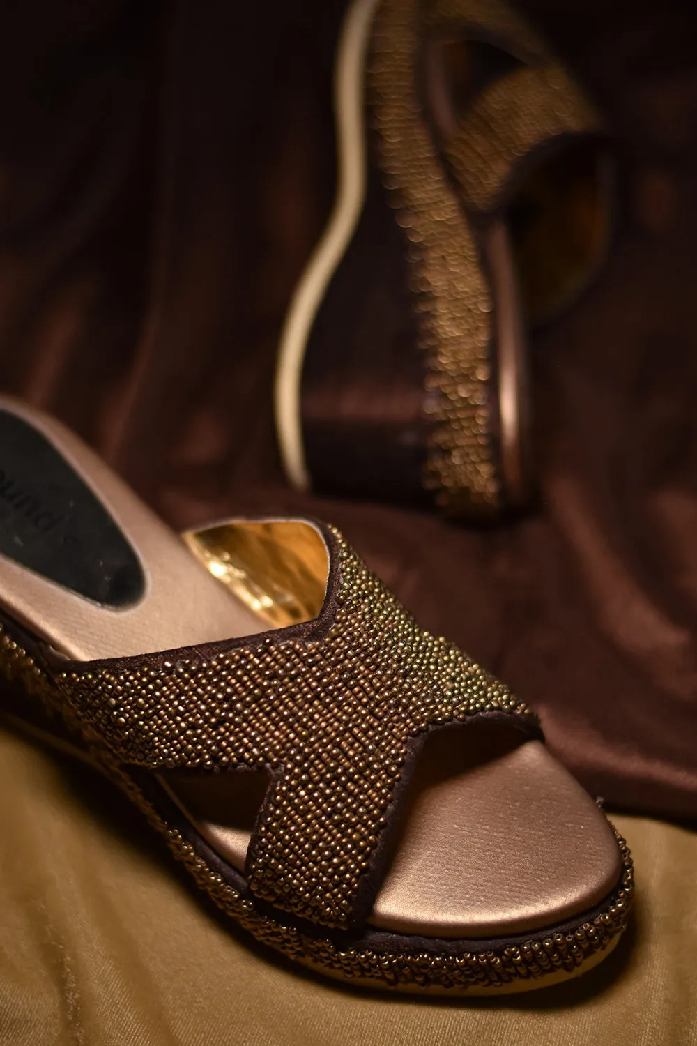 Poly Silk Black Wedges