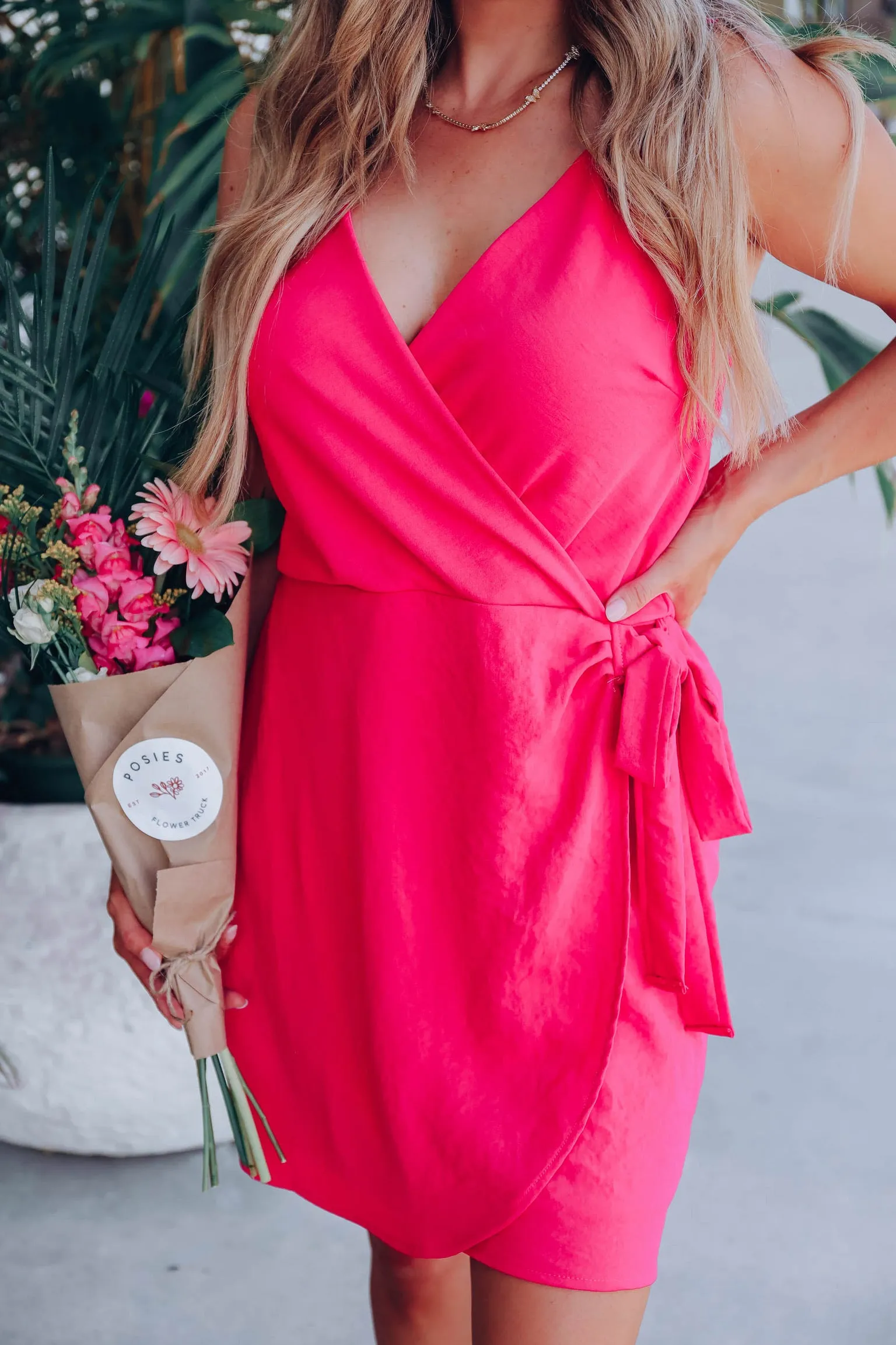 Portia Sleeveless Wrap Mini Dress