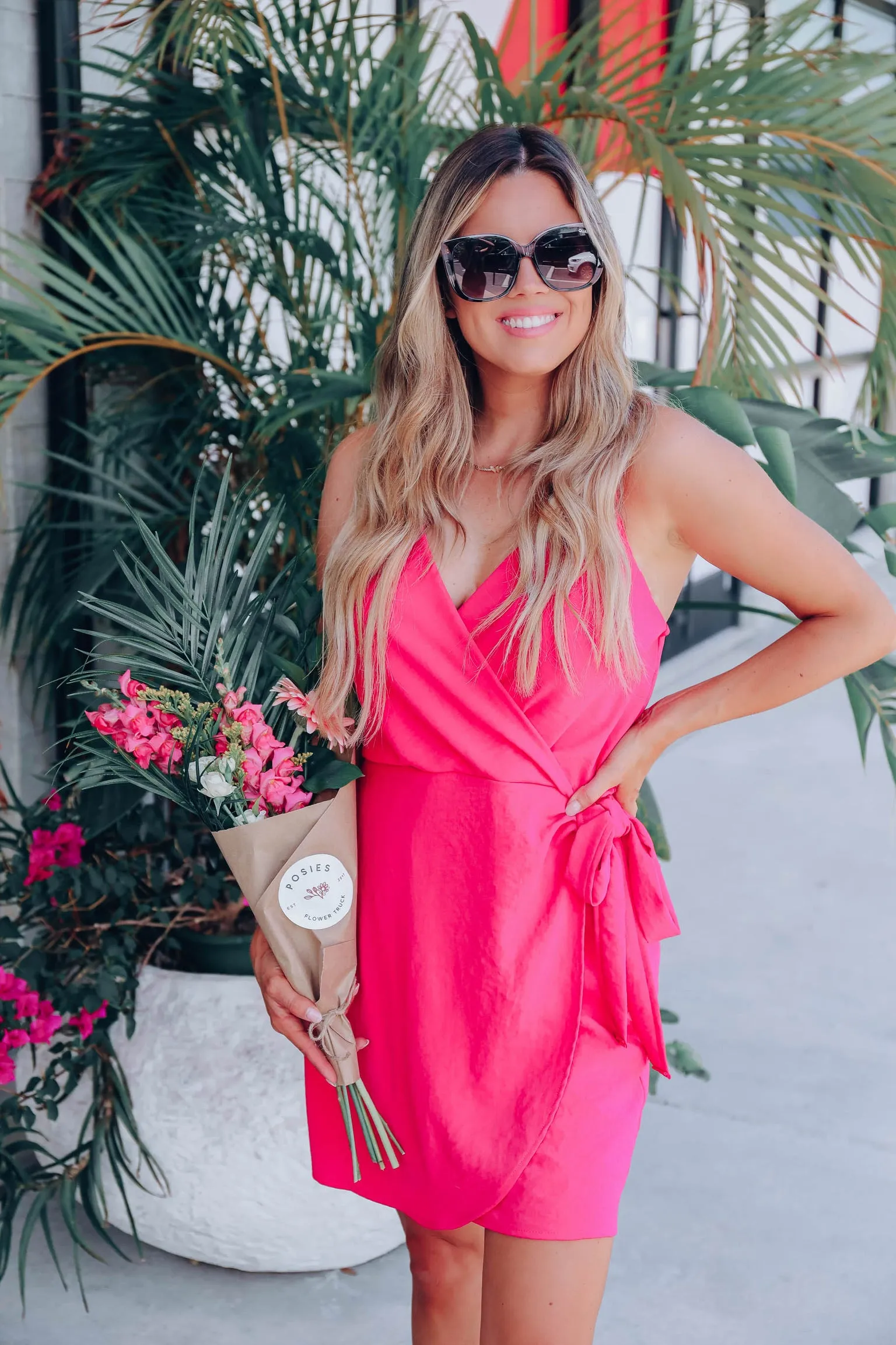 Portia Sleeveless Wrap Mini Dress